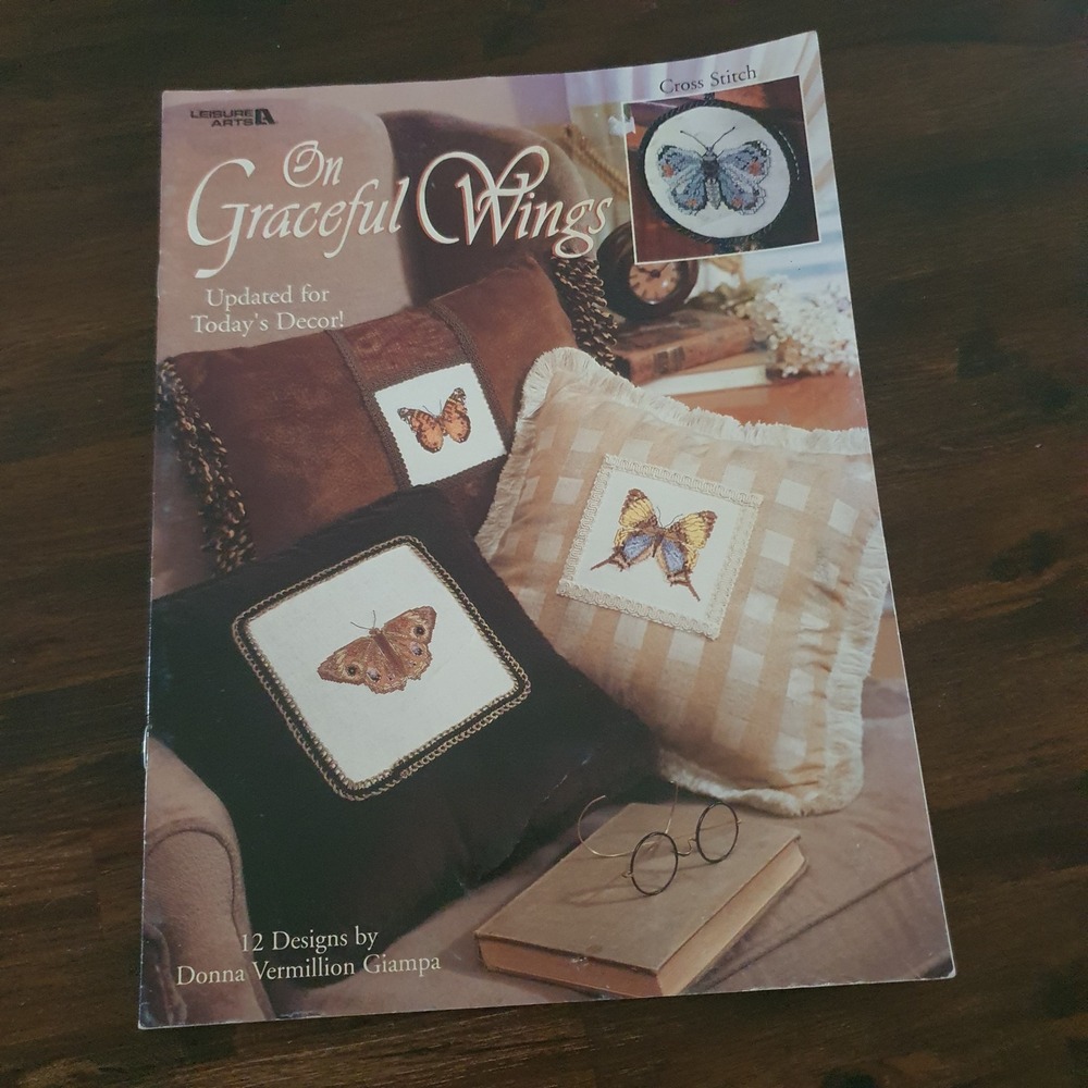 Leisure Arts On Graceful Wings Butterfly Cross Stitch Pattern Donna Giampa 3264
